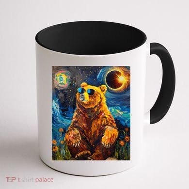 Total Solar Eclipse Grizzly Bear Coffee Mug back