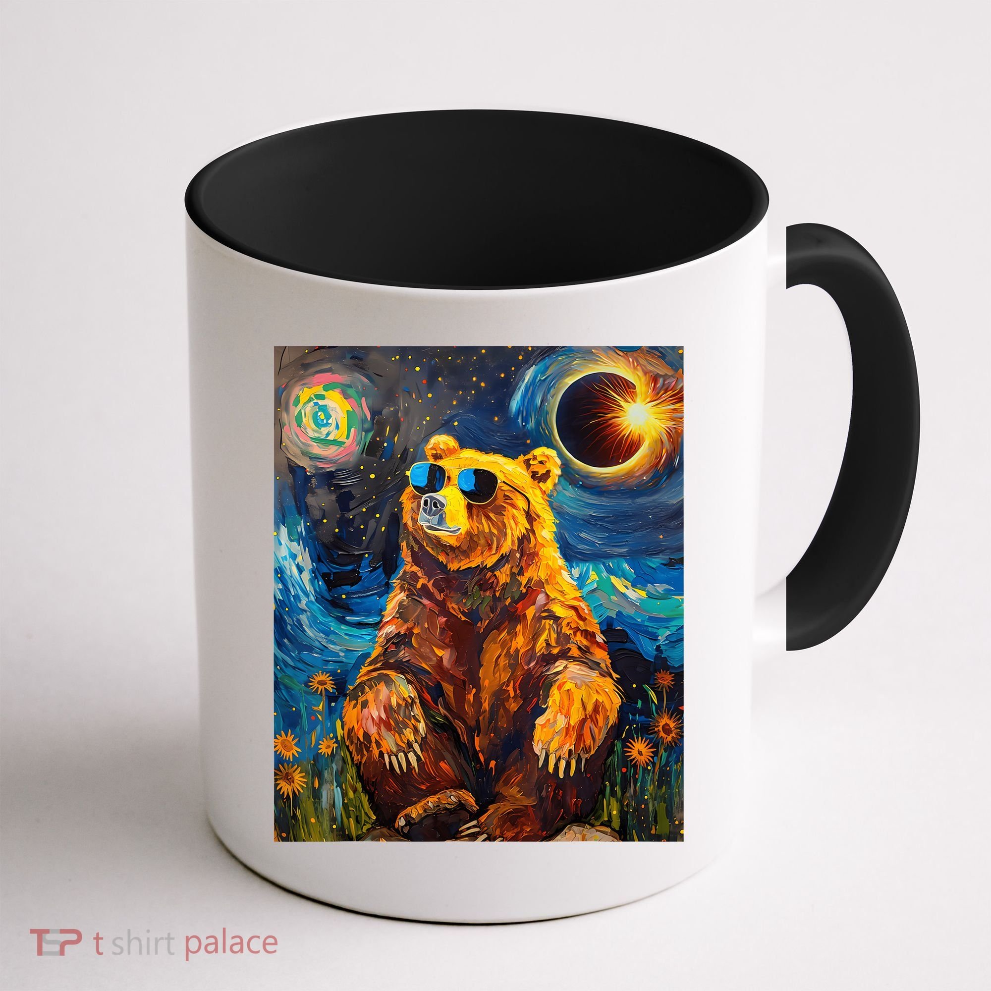 Total Solar Eclipse Grizzly Bear Coffee Mug