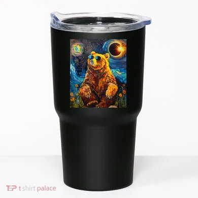 Total Solar Eclipse Grizzly Bear Tumbler