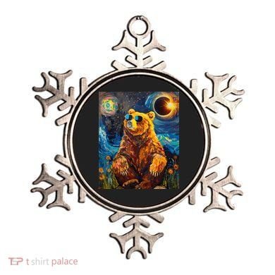 Total Solar Eclipse Grizzly Bear Ornament