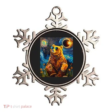 Total Solar Eclipse Grizzly Bear Ornament