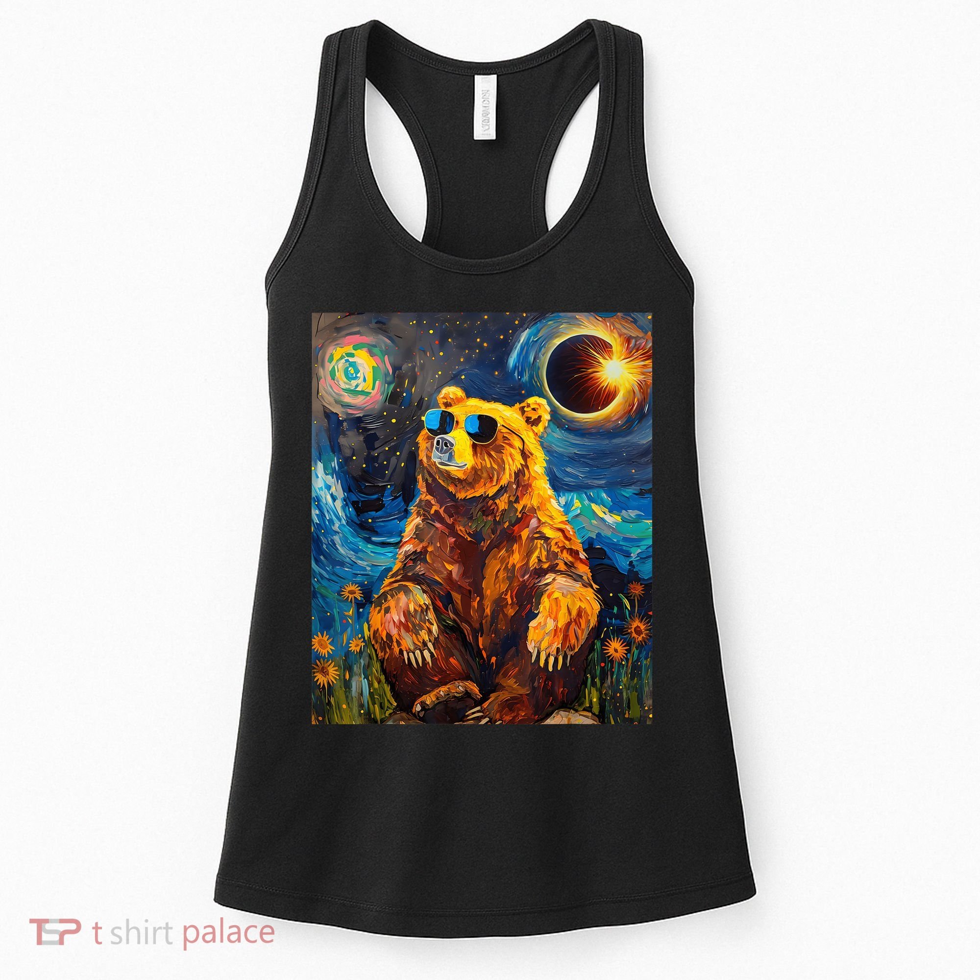 Total Solar Eclipse Grizzly Bear Women's Tank Top