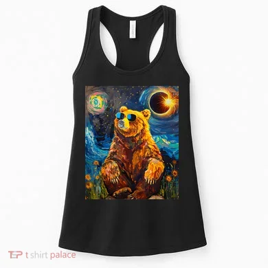 Total Solar Eclipse Grizzly Bear Women's Tank Top