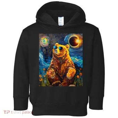 Total Solar Eclipse Grizzly Bear Toddler Hoodie