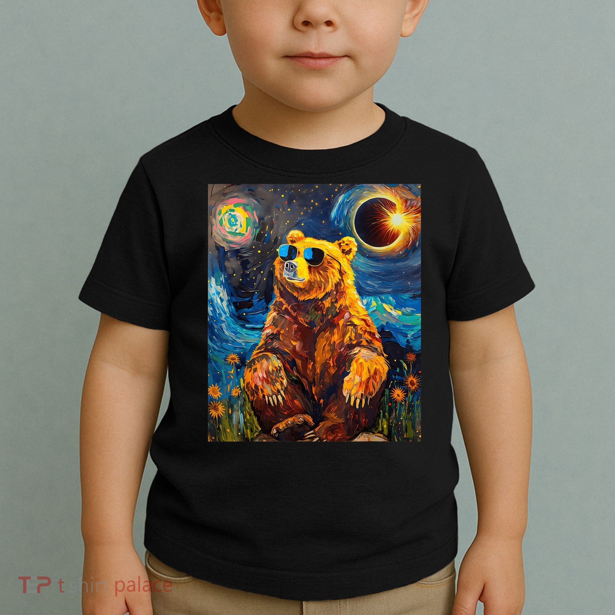 Total Solar Eclipse Grizzly Bear Toddler T-Shirt