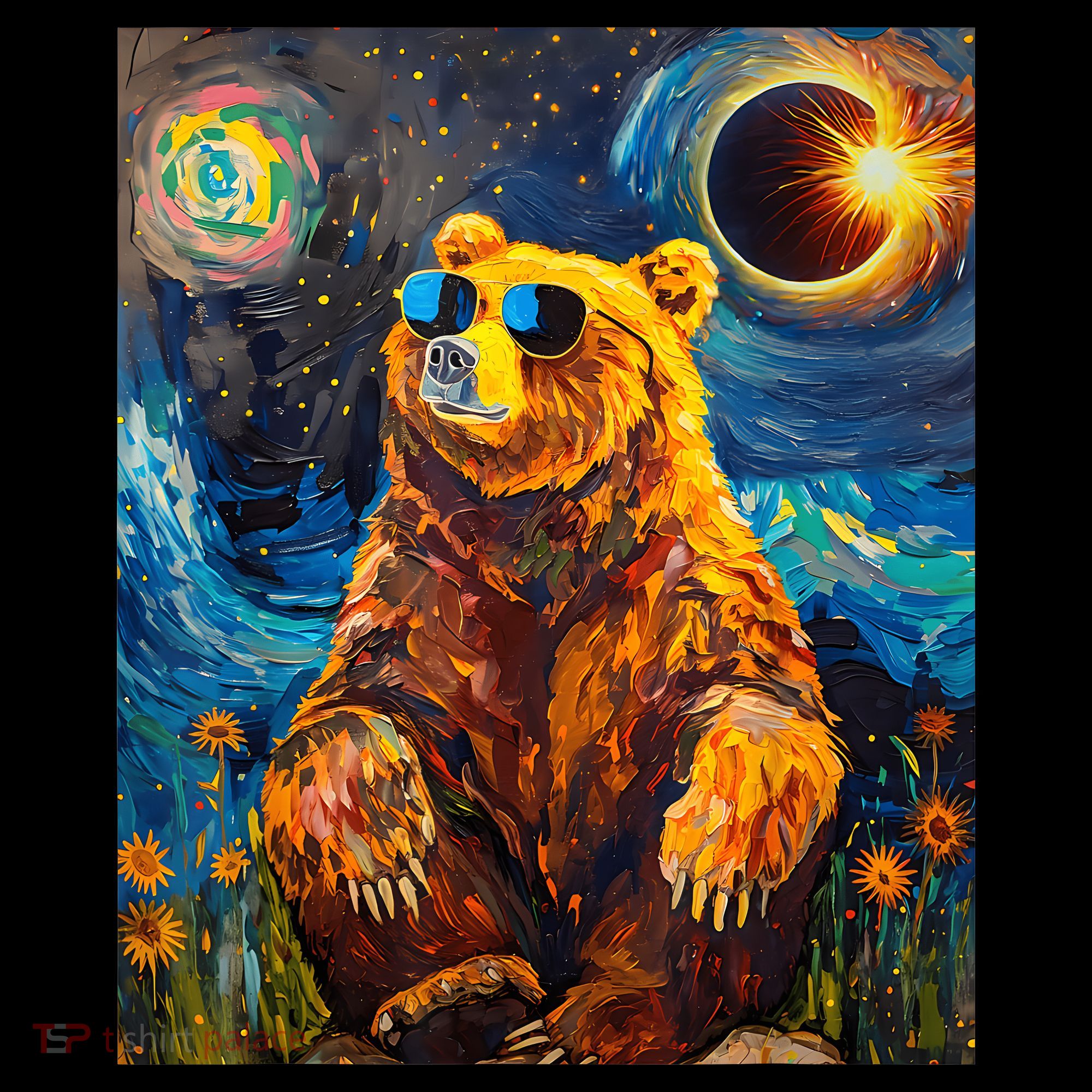 Total Solar Eclipse Grizzly Bear Women's T-Shirt