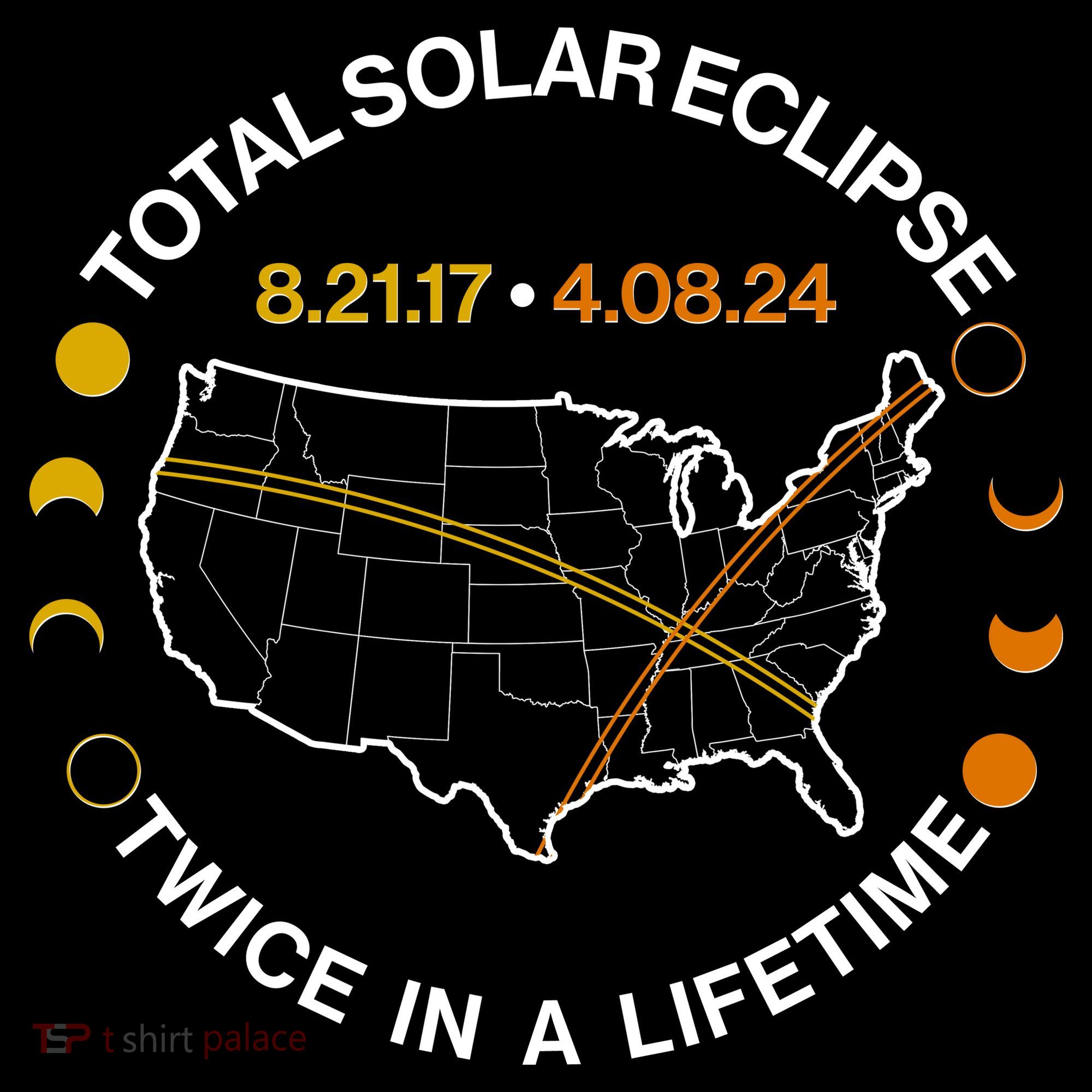 Total Solar Eclipse Twice In A Lifetime Aug 21 2017 April 08 2024 Women's Hoodie