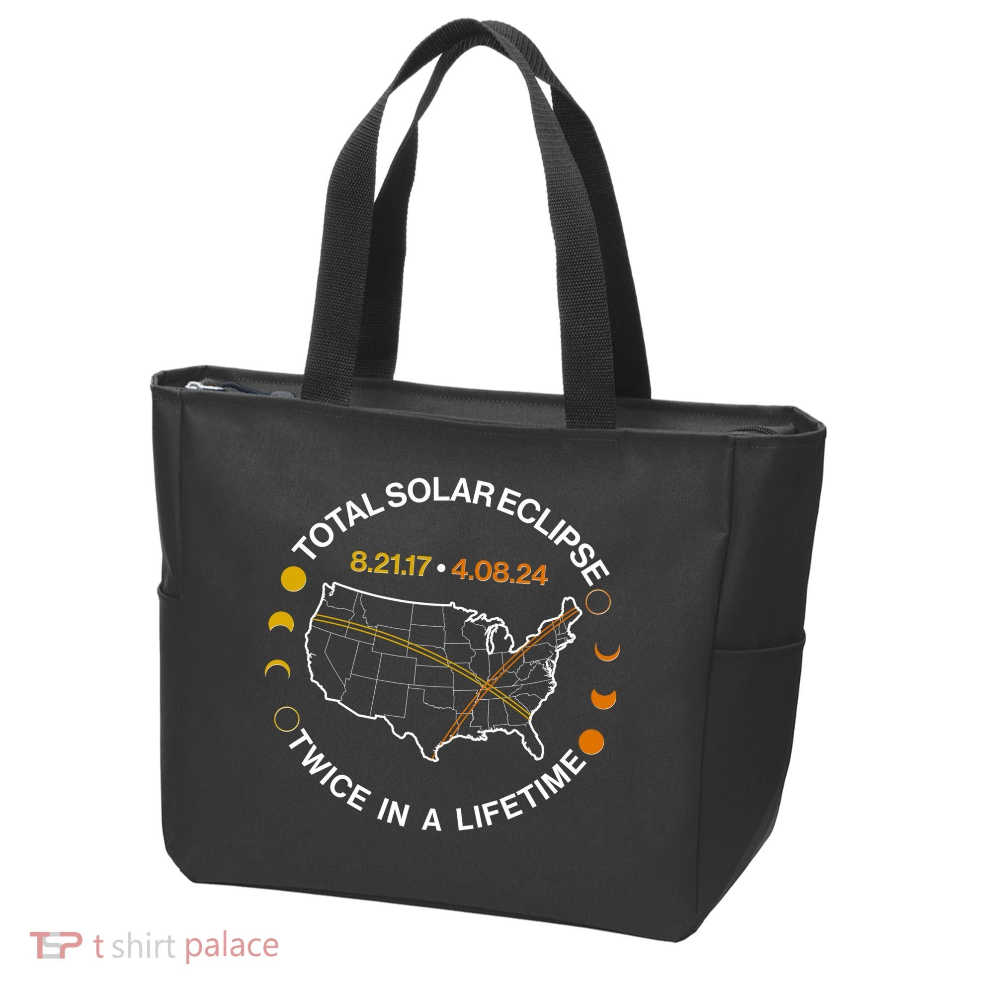 Total Solar Eclipse Twice In A Lifetime Aug 21 2017 April 08 2024 Tote Bag