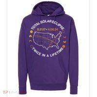 Total Solar Eclipse Twice In A Lifetime Aug 21 2017 April 08 2024 Hoodie thumb 0