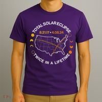 Total Solar Eclipse Twice In A Lifetime Aug 21 2017 April 08 2024 T-Shirt thumb 3