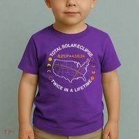 Total Solar Eclipse Twice In A Lifetime Aug 21 2017 April 08 2024 Toddler T-Shirt thumb 2