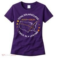 Total Solar Eclipse Twice In A Lifetime Aug 21 2017 April 08 2024 Women's T-Shirt thumb 0