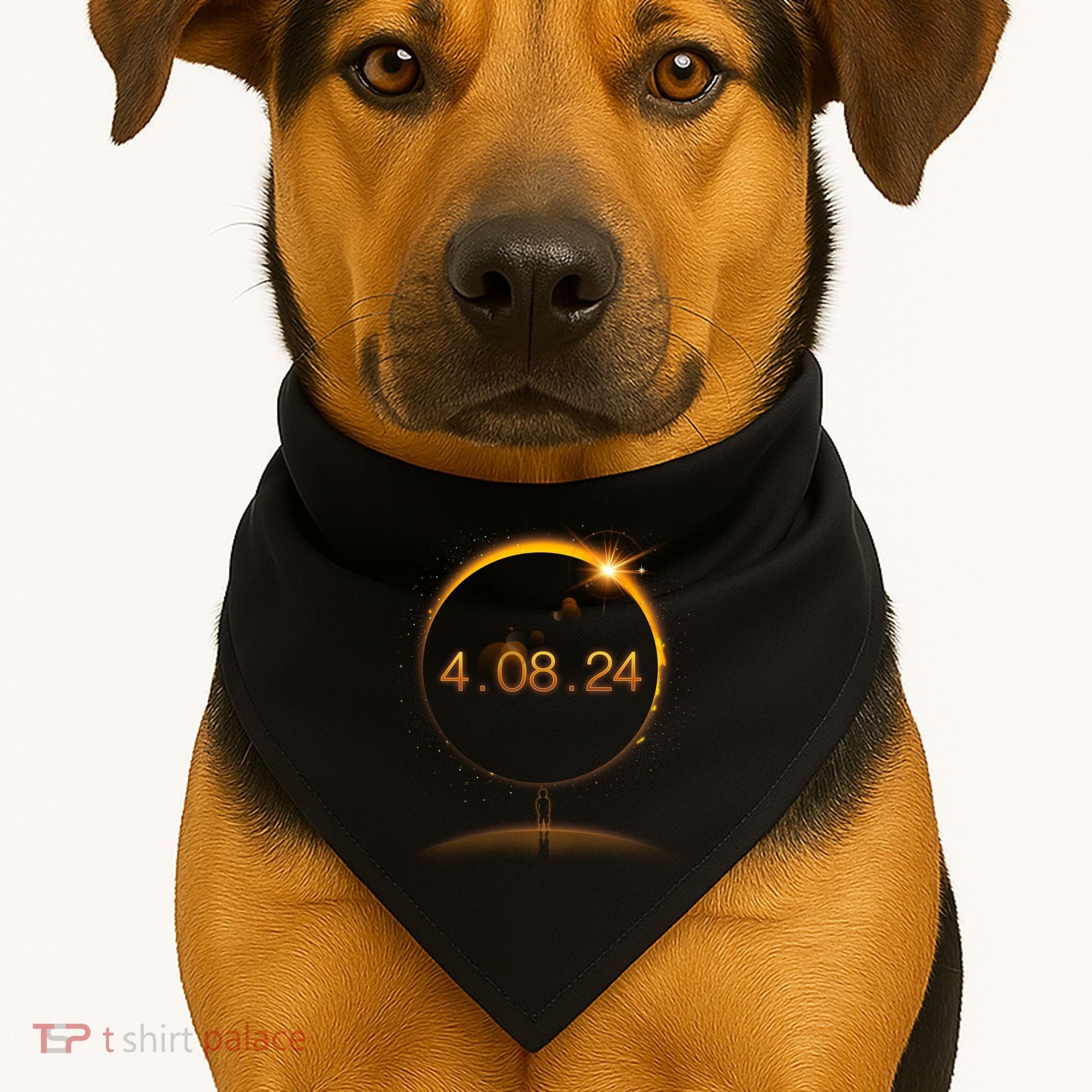 Total Solar Eclipse April 8 2024 USA-Made Doggie Bandana