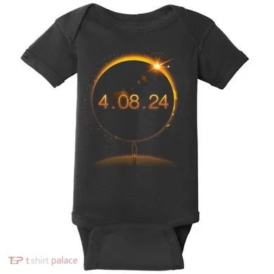 Total Solar Eclipse April 8 2024 Baby Bodysuit