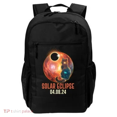 Total Solar Eclipse Galaxy Space Cat Backpack