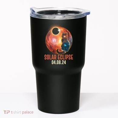 Total Solar Eclipse Galaxy Space Cat Tumbler