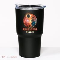 Total Solar Eclipse Galaxy Space Cat Tumbler thumb 0