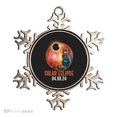 Total Solar Eclipse Galaxy Space Cat Ornament