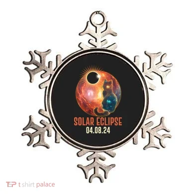 Total Solar Eclipse Galaxy Space Cat Ornament