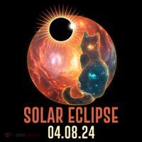 Total Solar Eclipse Galaxy Space Cat Ornament thumb 1