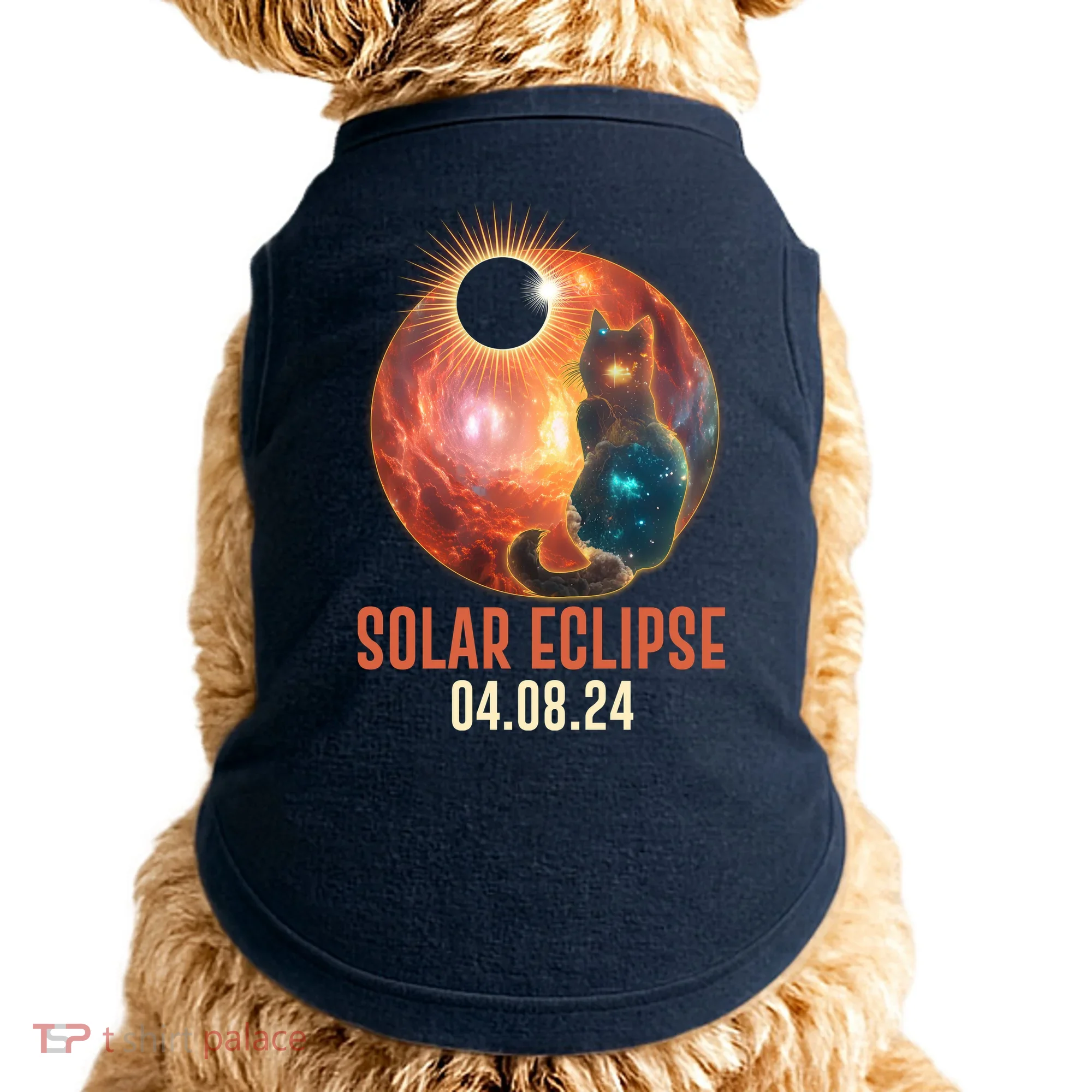 Total Solar Eclipse Galaxy Space Cat Doggie Tank
