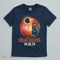 Total Solar Eclipse Galaxy Space Cat T-Shirt thumb 5