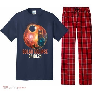 Total Solar Eclipse Galaxy Space Cat Pajama Set