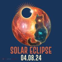 Total Solar Eclipse Galaxy Space Cat Mousepad thumb 1