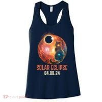 Total Solar Eclipse Galaxy Space Cat Women's Tank Top thumb 0