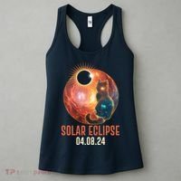 Total Solar Eclipse Galaxy Space Cat Women's Tank Top thumb 3
