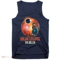 Total Solar Eclipse Galaxy Space Cat Tank Top thumb 0