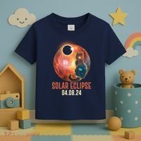 Total Solar Eclipse Galaxy Space Cat Toddler T-Shirt thumb 3