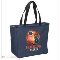 Total Solar Eclipse Galaxy Space Cat Tote Bag thumb 2