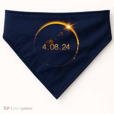 Total Solar Eclipse April 8 2024 USA-Made Doggie Bandana