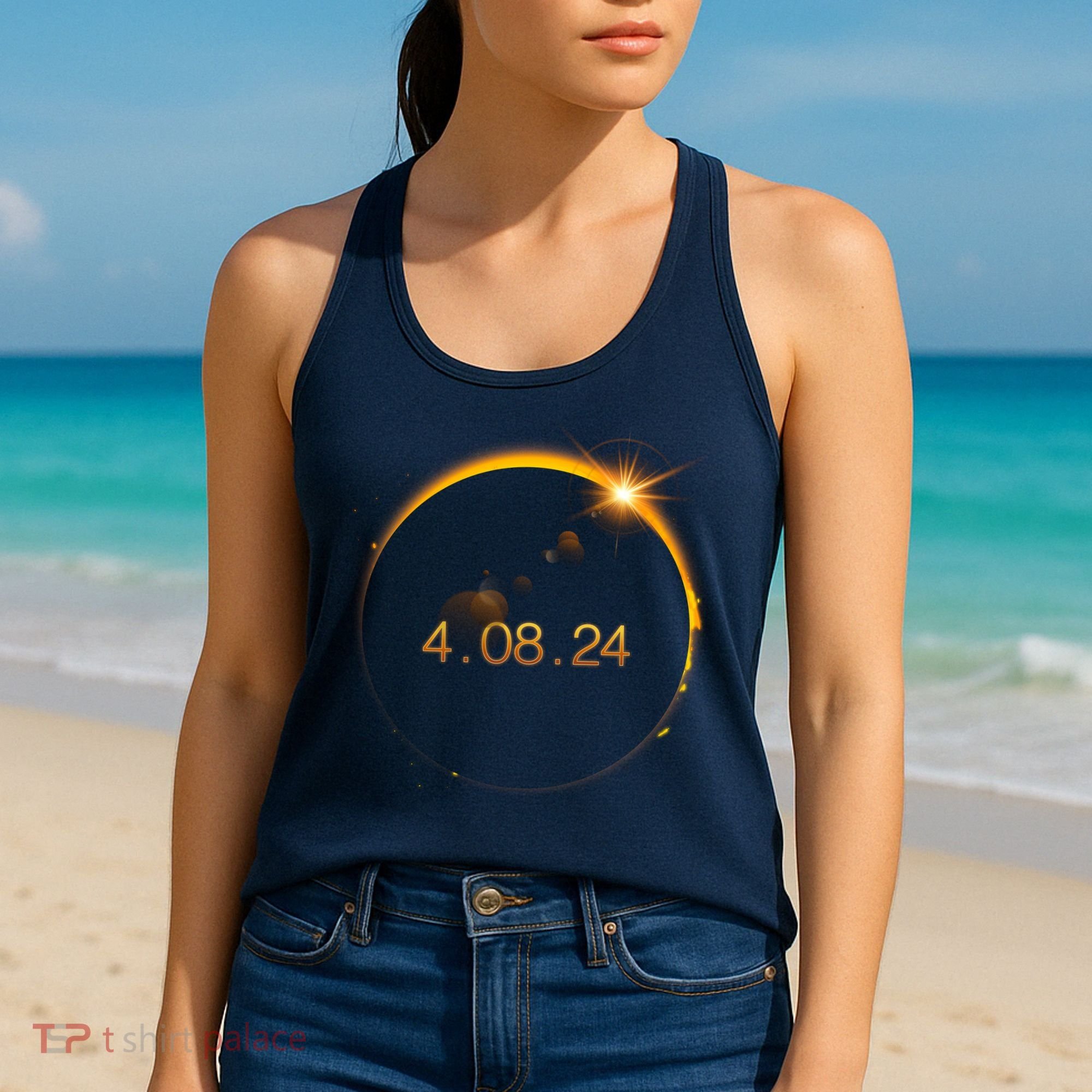 Total Solar Eclipse April 8 2024 Women's Tank Top
