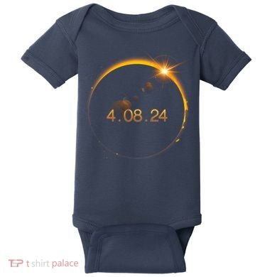 Total Solar Eclipse April 8 2024 Baby Bodysuit