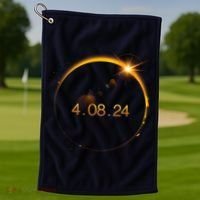 Total Solar Eclipse April 8 2024 Golf Towel thumb 1