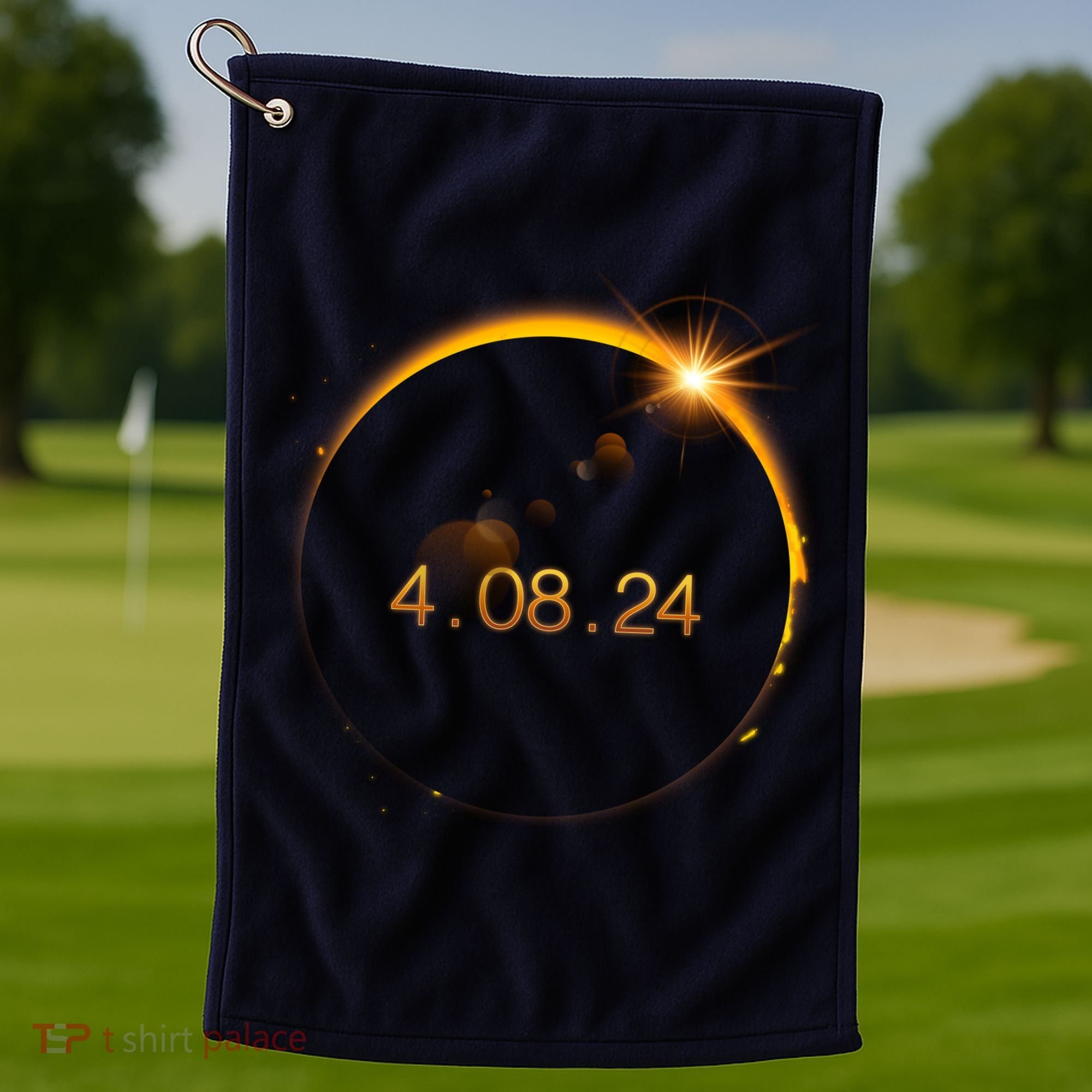 Total Solar Eclipse April 8 2024 Golf Towel