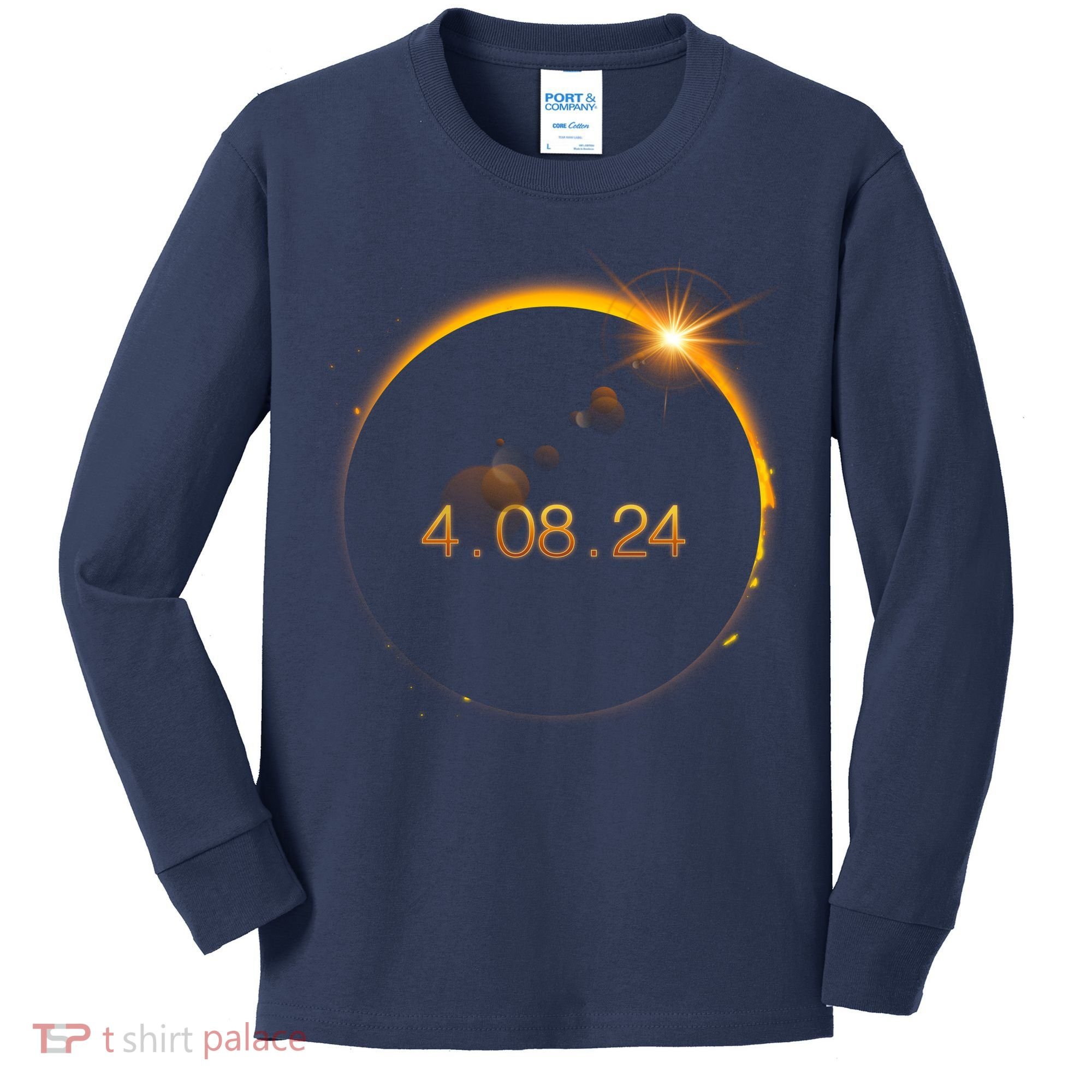 Total Solar Eclipse April 8 2024 Kids Long Sleeve Shirt