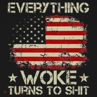 Trump Supporter Everything Woke Turns To Shit Political Sweatshirt thumb 3