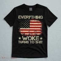 Trump Supporter Everything Woke Turns To Shit Political T-Shirt thumb 5