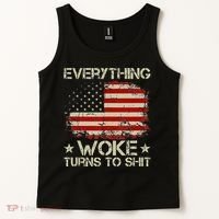 Trump Supporter Everything Woke Turns To Shit Political Tank Top thumb 2