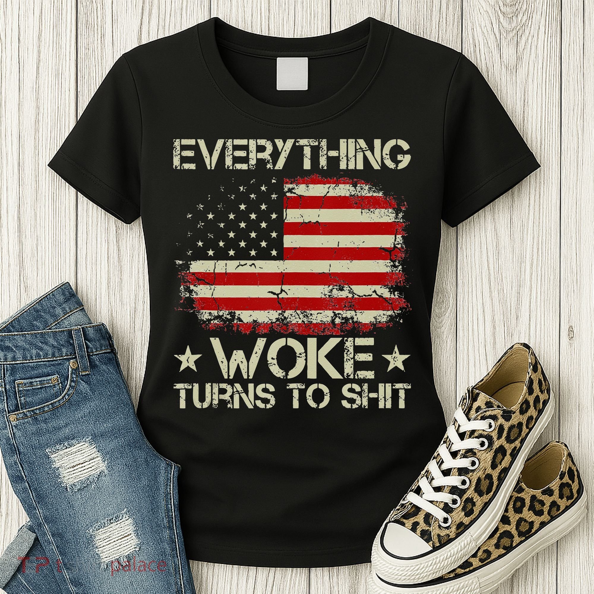 Trump Supporter Everything Woke Turns To Shit Political Women's T-Shirt