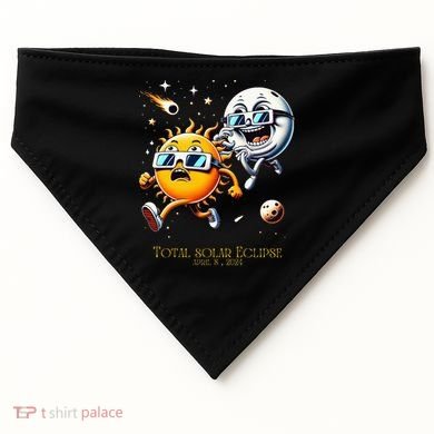 Total solar Eclipse 842024 Sun Flees Moon Eclipse Chase USA-Made Doggie Bandana