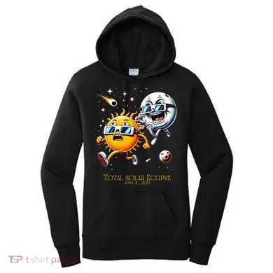 Total solar Eclipse 842024 Sun Flees Moon Eclipse Chase Women's Hoodie