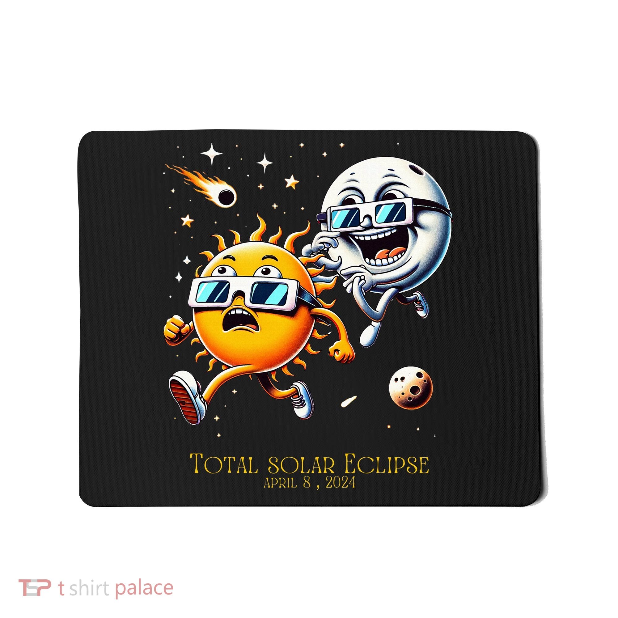 Total solar Eclipse 842024 Sun Flees Moon Eclipse Chase Mousepad