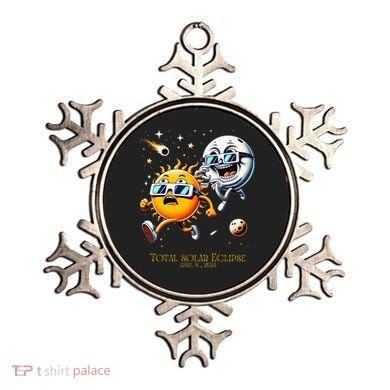 Total solar Eclipse 842024 Sun Flees Moon Eclipse Chase Ornament