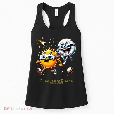 Total solar Eclipse 842024 Sun Flees Moon Eclipse Chase Women's Tank Top