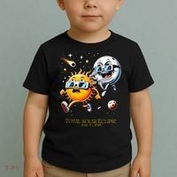 Total solar Eclipse 842024 Sun Flees Moon Eclipse Chase Toddler T-Shirt thumb 2