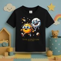Total solar Eclipse 842024 Sun Flees Moon Eclipse Chase Toddler T-Shirt thumb 3